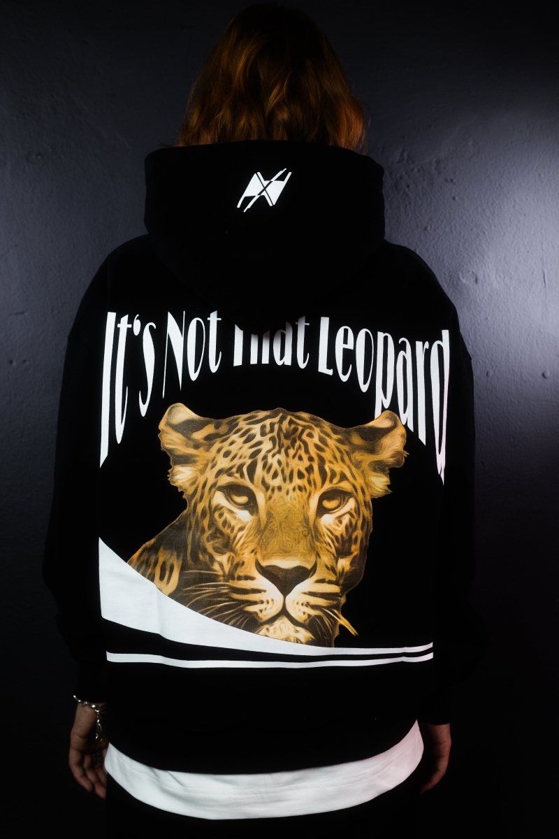 Leopard Hoodie schwarz