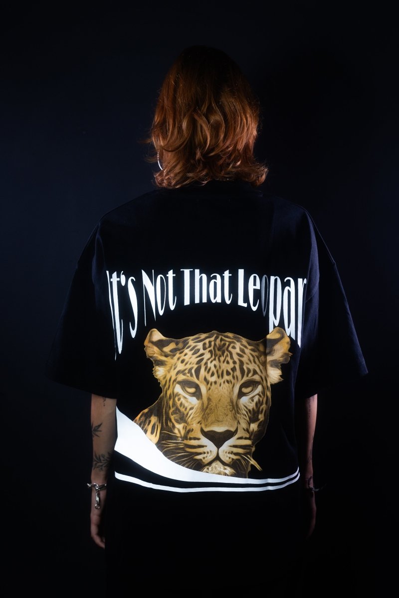 Leopard Tee schwarz