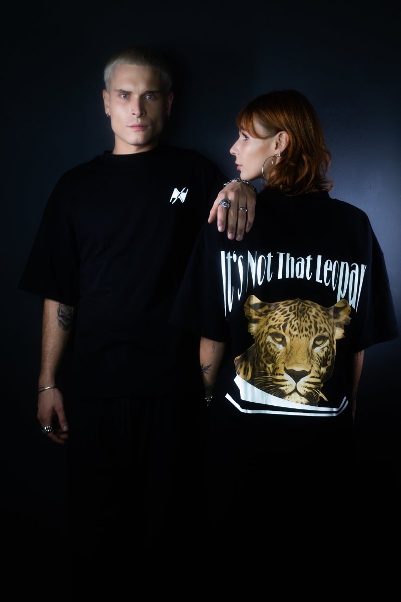 Leopard Tee schwarz